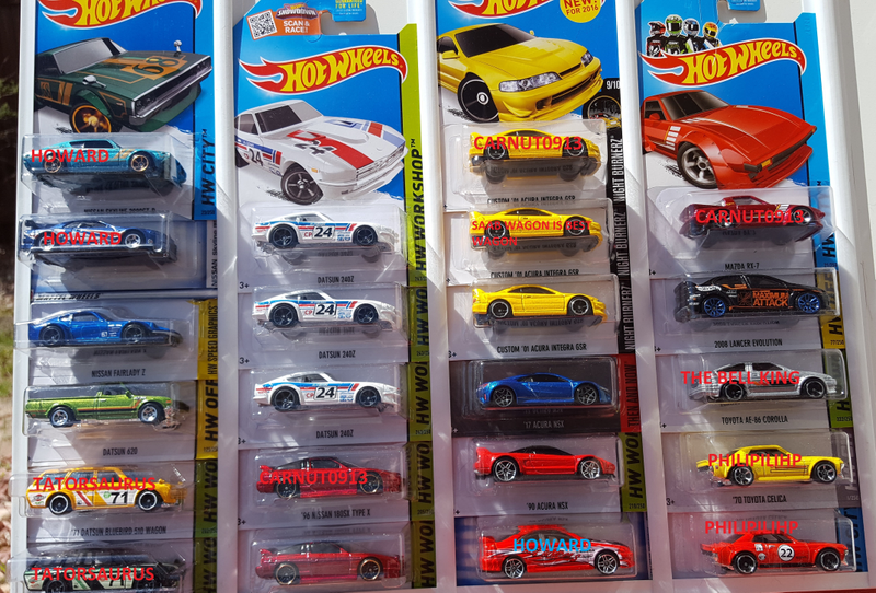 Tatorsaurus has asked to reserve the Datsun 510 wagons as he has none. If you are looking for any, I will certainly check my stores. Iβm pretty sure I can get my hands on the yellow one pretty easily. Iβd have to check my local K-Mart to see if they have any more black K-Days hiding. β17 NSX is Springtime card.